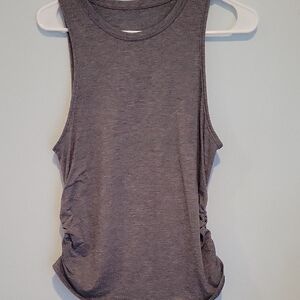 Lululemon Athletica Gray Ruched Muscle Tee